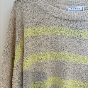 Women's Striped Sweater - Beige and Yellow